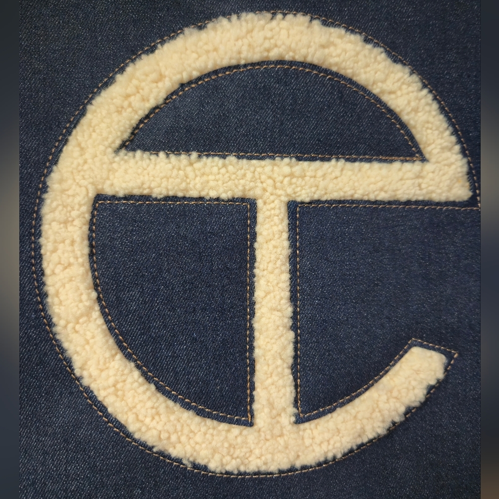 UGG x Telfar Large Denim Shearling Logo Bag Limited Edition - Picture 2 of 16